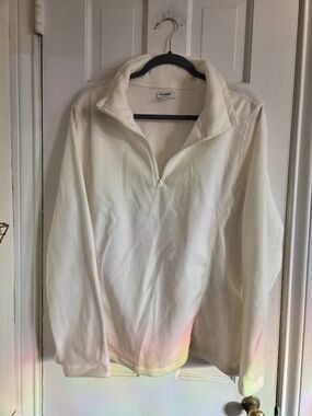 Old Navy Off-White Quarter-Zip Pullover Sweatshirt - Women's